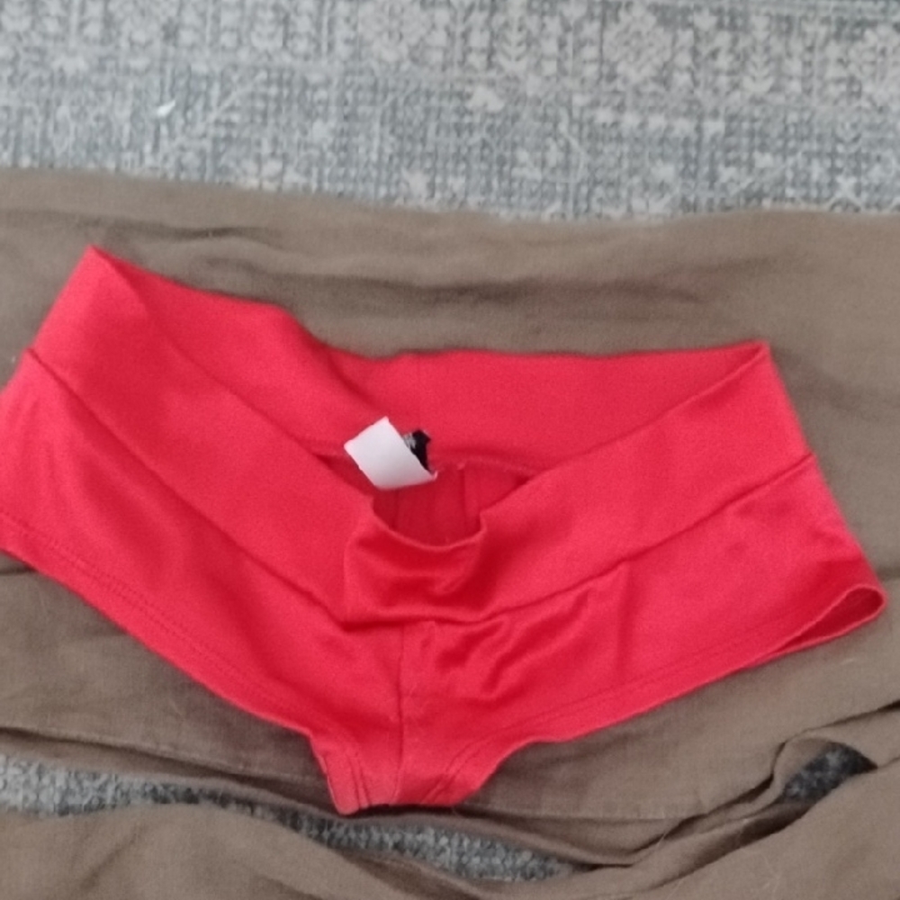Hustler Club Red Shiny Thick Dancing Panties Small